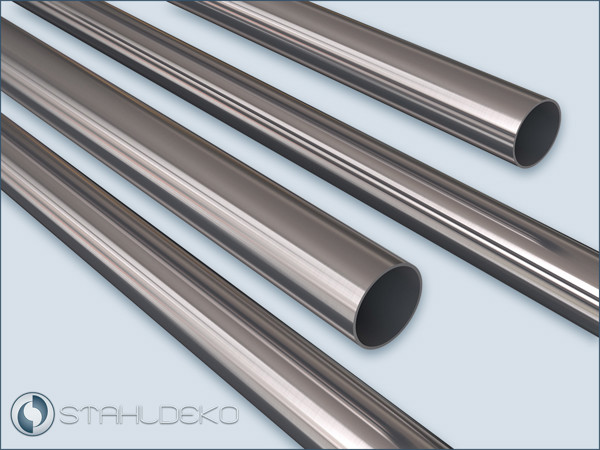 Stainless steel tube Ø 28 mm, V2A - Stainless steel, for curtain rods and drapery rods, for wardrobe rods and clothing rods Stainless steel tube Ø 28 mm, V2A - Stainless steel, for curtain rods and drapery rods, for wardrobe rods and clothing rods