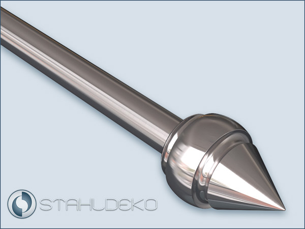 End button Pika 16, V2A-Stainless steel for curtain rods and drapery rods End button Pika 16, V2A-Stainless steel for curtain rods and drapery rods