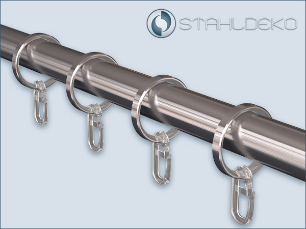 Ring for 20mm Curtain Rods made of Stainless Steel V2A Ring for 20mm Curtain Rods made of Stainless Steel V2A