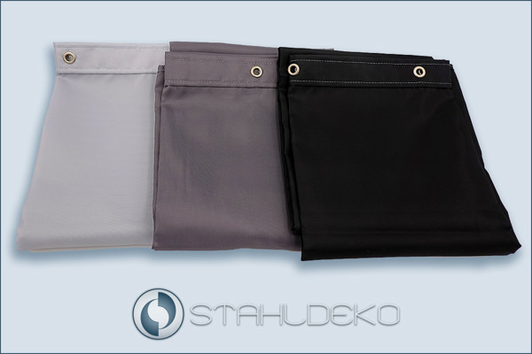 Textile shower curtain shade in grey,anthracite or black and 3 sizes Textile shower curtainshade in grey,anthracite or black and 3 sizes