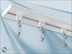 Curtain glider with stainless steel hook for aluminum curtain rail 1-/2-run or 3/4-run
