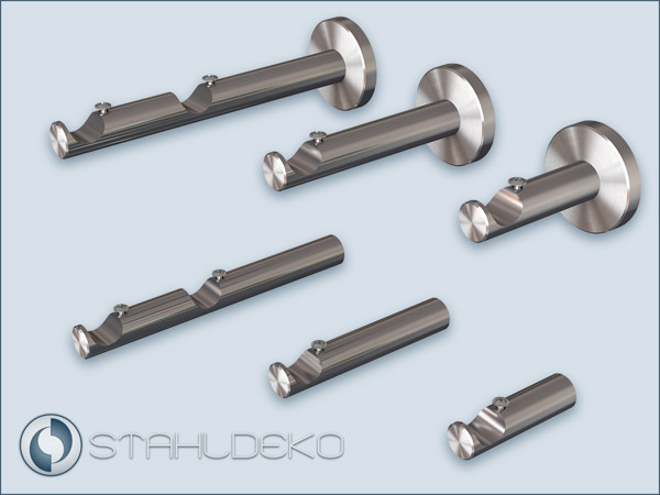 Rod support rod holder sont-16 made of stainless steel for curtain rods, curtain rods and towel rails Rod support rod holder sont-16 made of stainless steel for curtain rods, curtain rods and towel rails