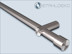 Handrail with tube 28mm made of stainless steel,End piece cylinder