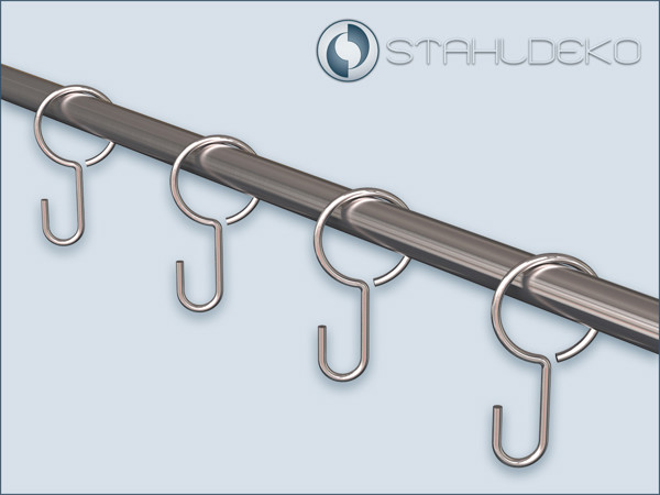 Steel hook - Ring hook, rail hook, and rope hook, for pipes and rods with 10mm diameter Steel hook - Ring hook, rail hook, and rope hook, for pipes and rods with 10mm diameter