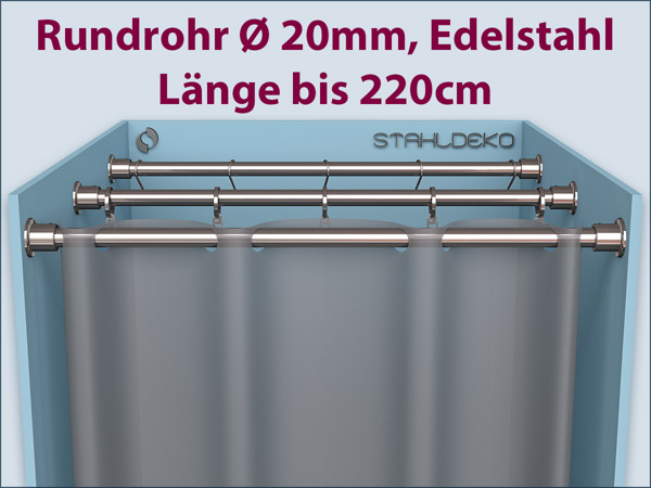 shower curtain holder made of stainless steel Ø 20mm,straight shower tray partition,customize with rings and hooks Shower curtain holder made of stainless steel Ø 20mm,straight shower tray partition,customize with rings and hooks