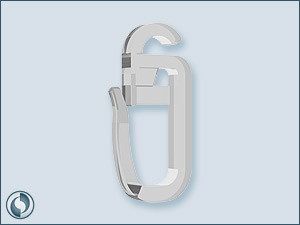 Overclip hook, crystal clear. Overclip hook, crystal clear.