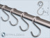 Stainless Steel S-Hooks, 16mm, for Rods/Pipes
