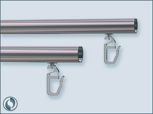 Curtain rail 16 aluminum, as an inner track rail Curtain rail 16 aluminum, as an inner track rail