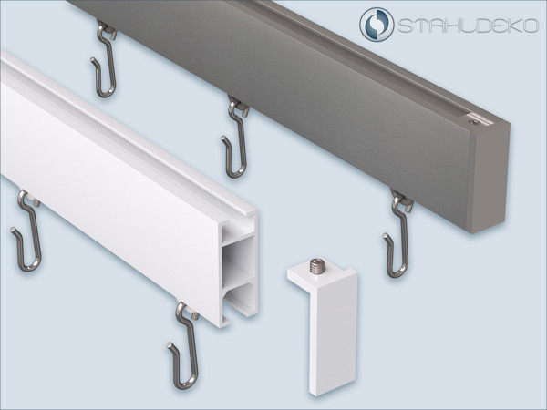 End Cap for Square Aluminum Profile 14x35 mm, Stainless Steel or White Aluminum end cap, stainless steel or white, for square aluminum profile 14x35 mm