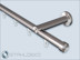 Single track internal curtain rod Sont-20 wall mounted