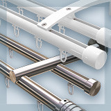 Show products in category Double-track curtain rods Picture for category Double-track curtain rods