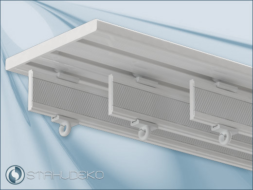 Panel curtain technology: Aluminum panel trolley for use in any rail system Panel trolley Aluminum 60cm for sliding curtain, fits all inner track rail systems