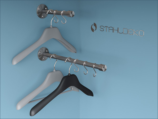 Stainless Steel Garment Rod Primo-20 up to 40cm Customizable Stainless Steel Garment Rod Primo-20 up to 40cm Length