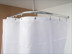 Textile shower curtain plain in 4 colors and 5 sizes 120x200cm, 180x200cm, 210x200cm, 240x200cm, 300x200cm