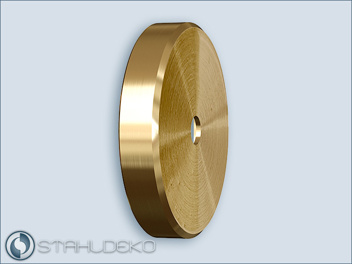 Base Plate for Rod Support, Solid Brass