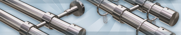 28mm curtain rod systems for wall mounting, double track