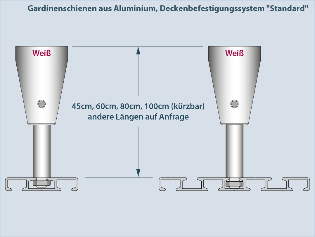 Ceiling bracket with suspension, ceiling attachment for curtain rails