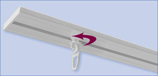 Curtain gliders for aluminum rails