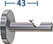 Stainless steel bracket Sont 10 1-track for towel rail