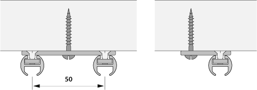 Ceiling mounting ejector rails and room divider rails around 16mm