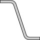 Reversing rail 1-/2-leg. Aluminum curtain rail, white, bendable at any angle