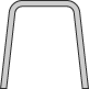 Trapezoidal turning rail 1-/2-lfg. Aluminum curtain rail, white, bendable