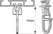 Swivel gliders with curtain hooks for all our curtain rails