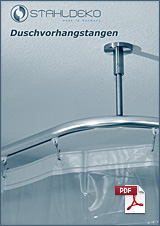 Shower curtain rods from stahldeko, catalog brochure download