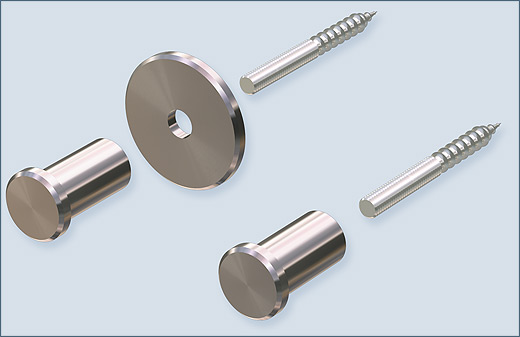 Coat hook Primo solid stainless steel: attachment