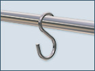 10mm hook made of V2A stainless steel, for shower curtains