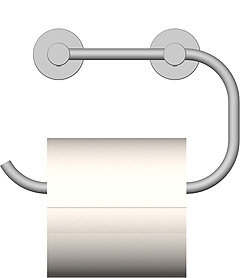 Wall-mounted toilet roll holder