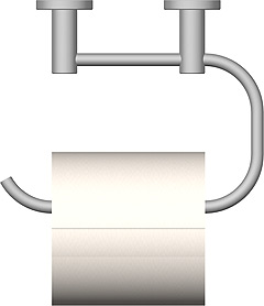 Paper holder Fastening under the bottom of a hanging shelf