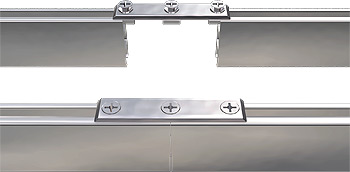 Rail connector for square aluminum profile 14x35mm