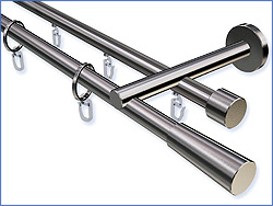 Inner track curtain rod Sont16, with aluminum inner track 16mm in the 2nd track