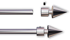 Accessories for decoration needs: finial cone 10 in stainless steel