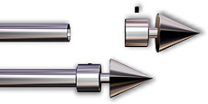 Steel design accessories: end button cone 16, V2A stainless steel