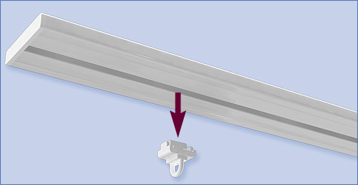 Lock for curtain rail