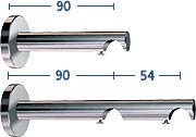 Wall mount for round aluminum profiles and tubes 16mm Sont-16 1-track and 2-track