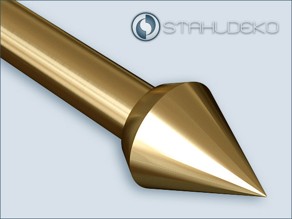 End button Cone 16, Solid Brass