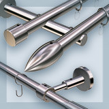 Stainless steel curtain rods