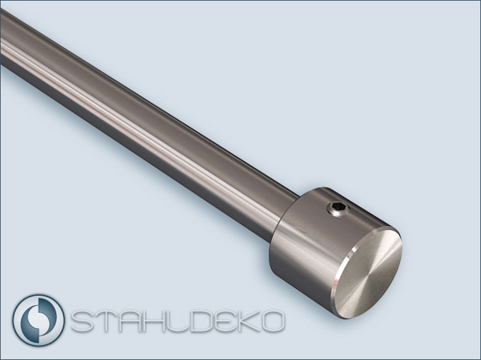 End Cap Cylinder 10, V2A Stainless Steel.
