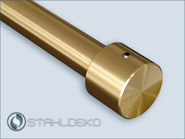 End Cap Cylinder 16, Solid Brass.