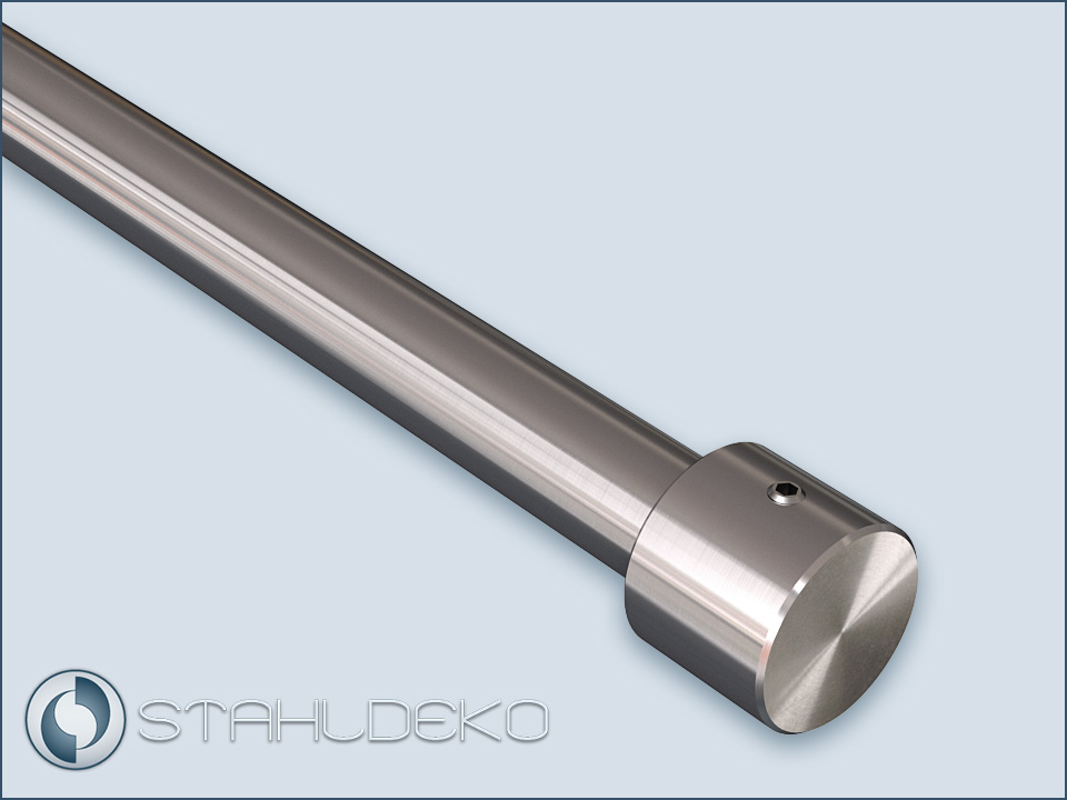 End Cap Cylinder 16, V2A Stainless Steel.