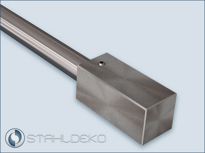 End Piece Quadra 16, V2A Stainless Steel.