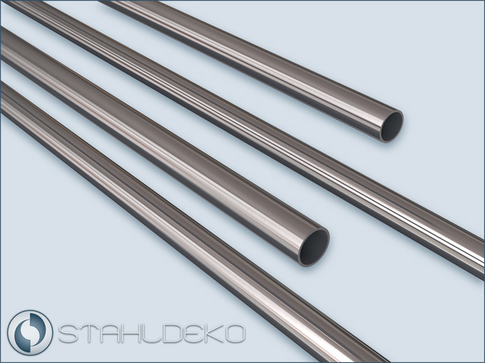 Tube 16, V2A - Stainless Steel for Curtain Rods, Railings and Towel Holders