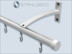Curtain rod bend inner profile 20mm aluminum white inlet long