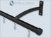 Curtain rod bend inner rail profile 20mm aluminium-black run-in long