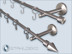 Curtain rod Sont-10 single-track,Configure your own made-to-measure curtain set made of stainless steel,Wall mounting