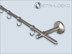 Curtain set sont-10 single-track roll-in cap with S-hook made of stainless steel