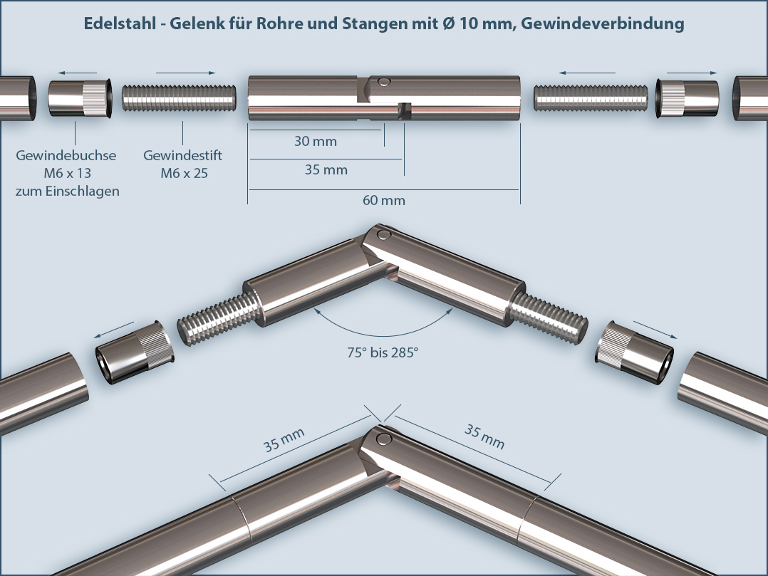 2 Mètres Eckschutzprofil Forme L V2A Inox Différentes Tailles HEX240 -  argent, 10mm